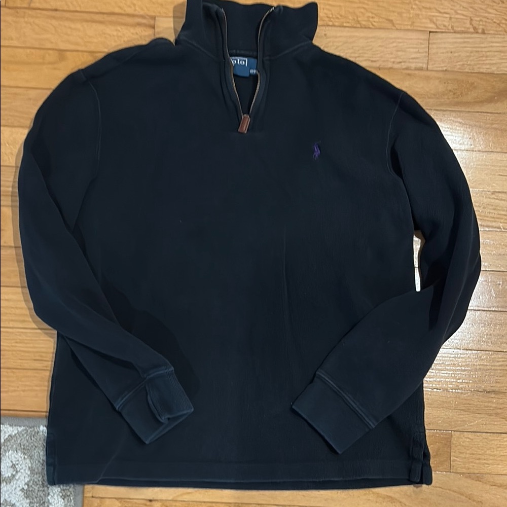 Polo Black quarter-zip pullover, men’s medium